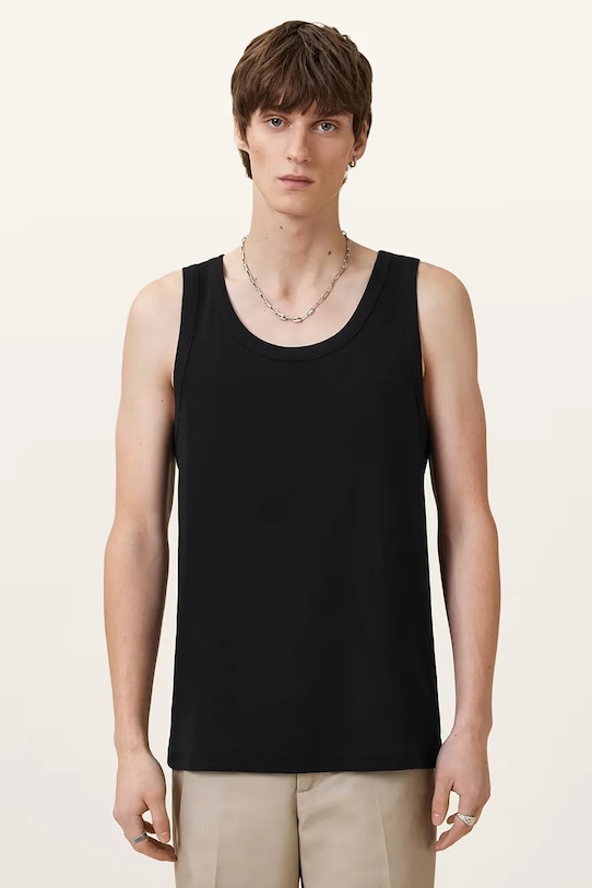 

Хлопковый топ EDWARDS VEST Allsaints, черный
