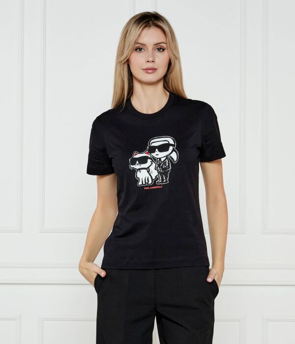 

Футболка иконка эскиз дуэт Regular fit Karl Lagerfeld, черный