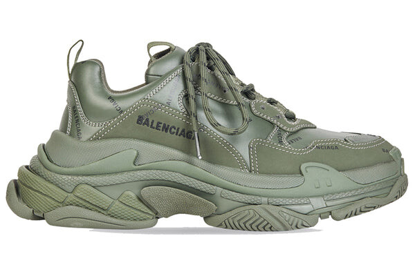 Кроссовки triple s 'allover logo - dark green' Balenciaga, зеленый — фото 2