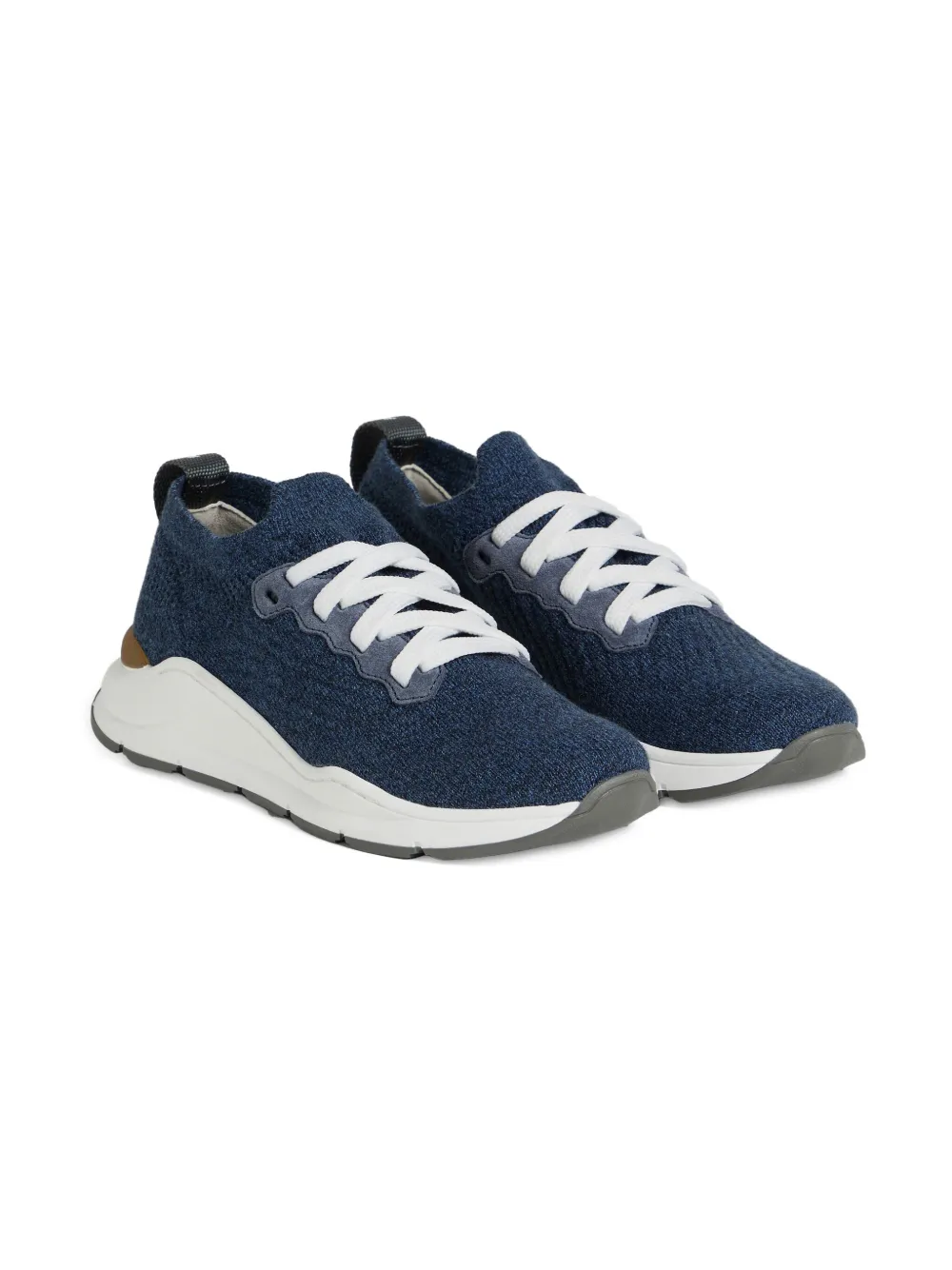 

Трикотажные кроссовки Brunello Cucinelli Kids, синий
