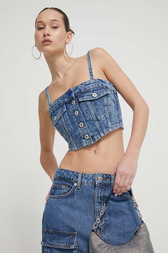 

Джинсовый топ Karl Lagerfeld Jeans, синий