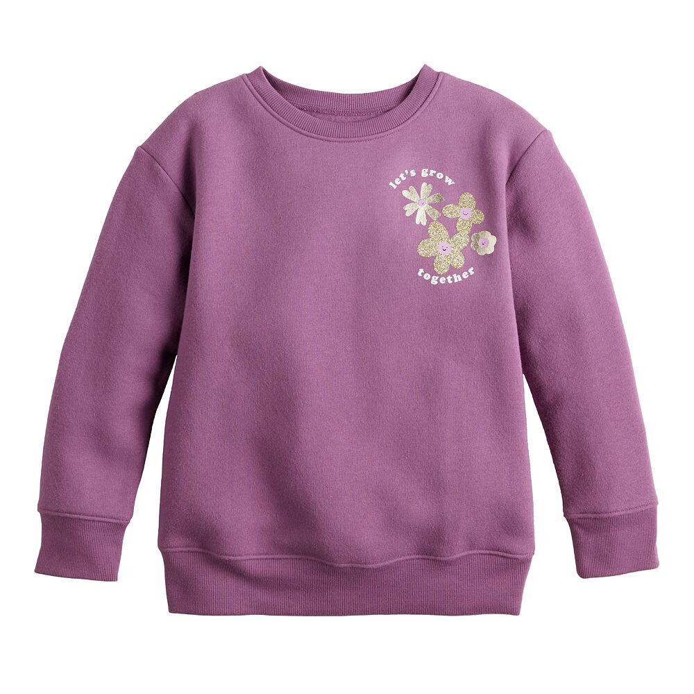 

Флисовая толстовка с круглым вырезом Jumping Beans для девочек 4–12 лет, цвет Gold Daisy