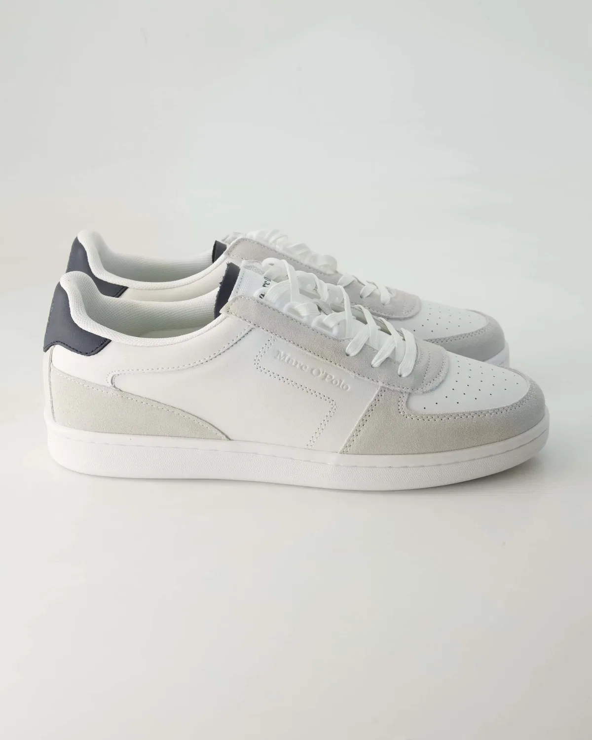 Кроссовки низкие из кожи и замши Marc O'Polo Shoes, бежевый — фото 2