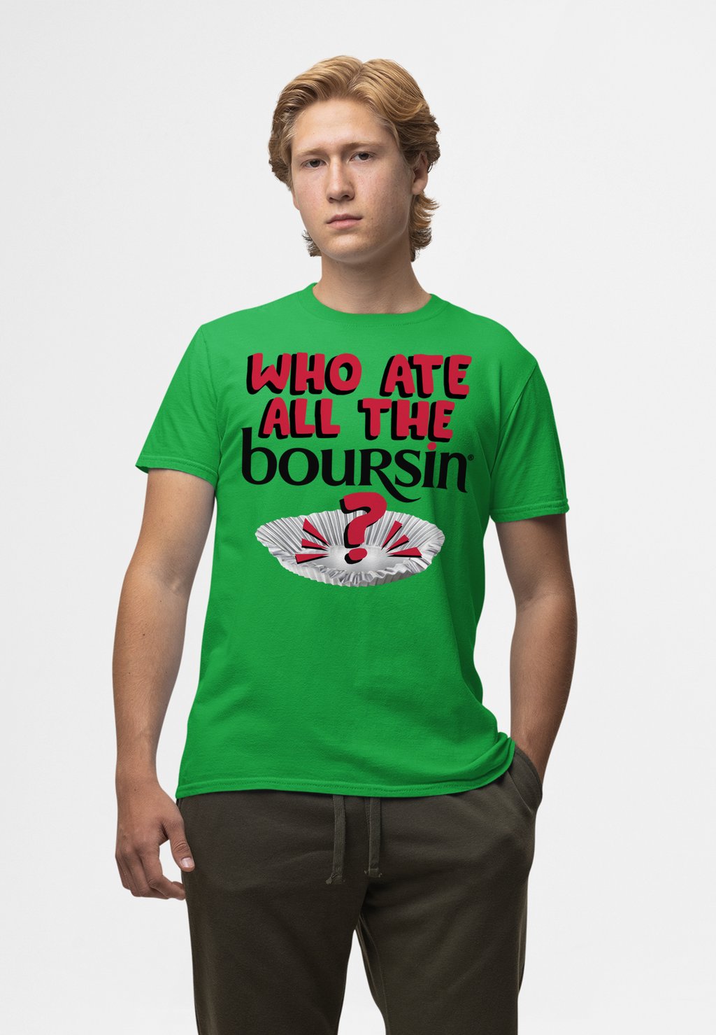 

Футболка с принтом WHO ATE ALL THE BOURSIN Henry Tiger, зеленый