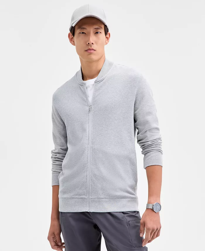 

Мужская куртка-бомбер из пике Alfani, серый