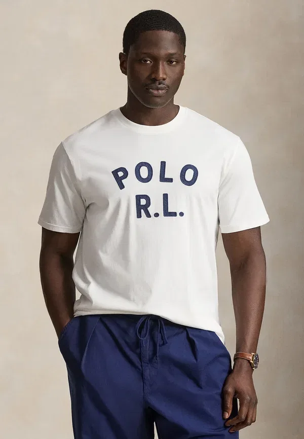 Футболка с принтом Polo Ralph Lauren Big & Tall, белый