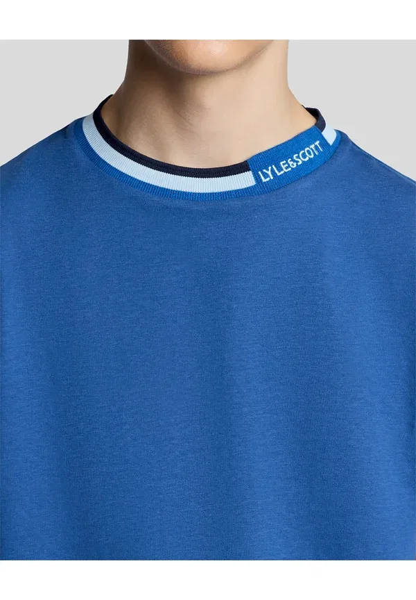 Футболка Lyle & Scott Ss Tipped Logo T-Shirt Basic T-Shirt, темно-васильковый — фото 4