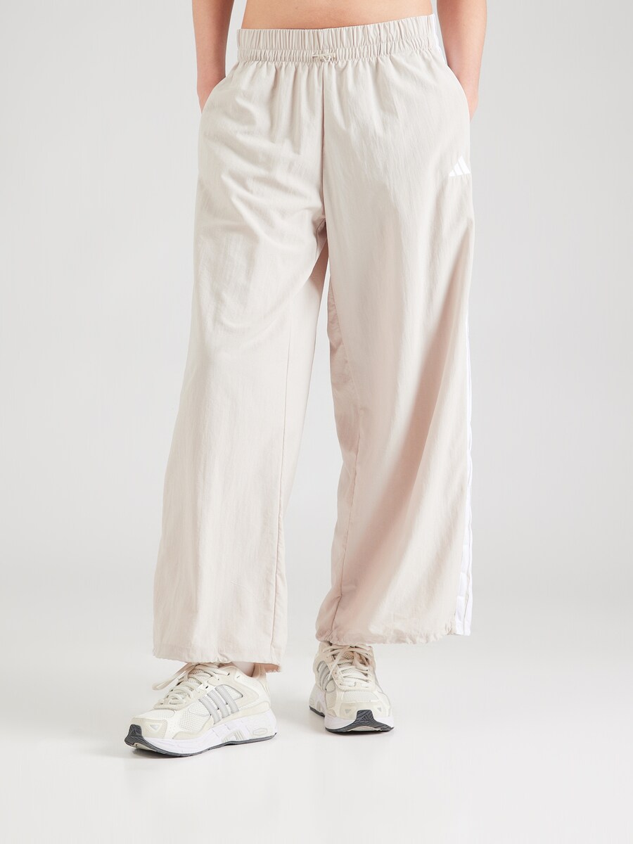 Широкие тренировочные брюки ADIDAS SPORTSWEAR Essentials, светло-бежевый — фото 2