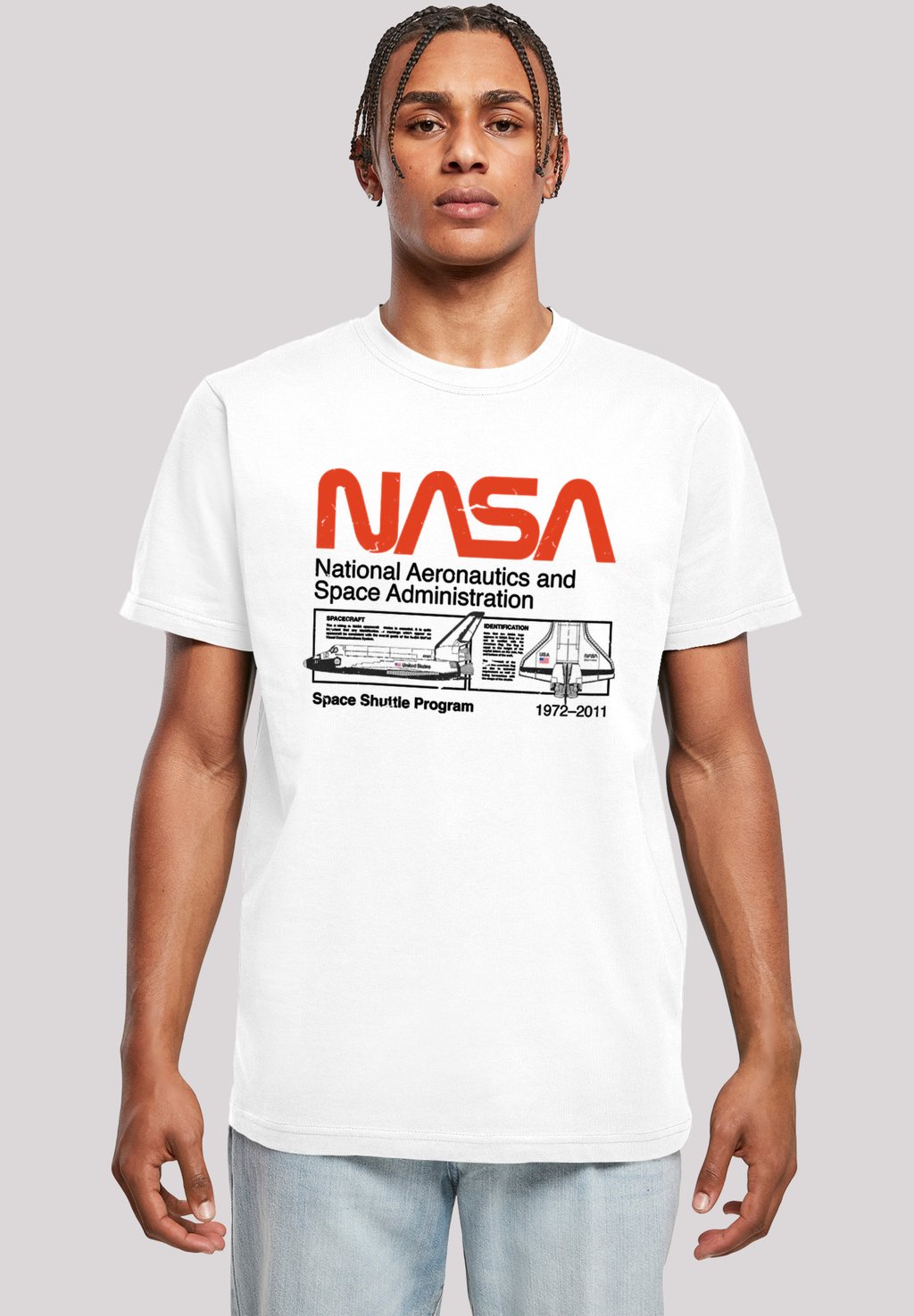 

Футболка с принтом NASA CLASSIC SPACE SHUTTLE F4NT4STIC, белый