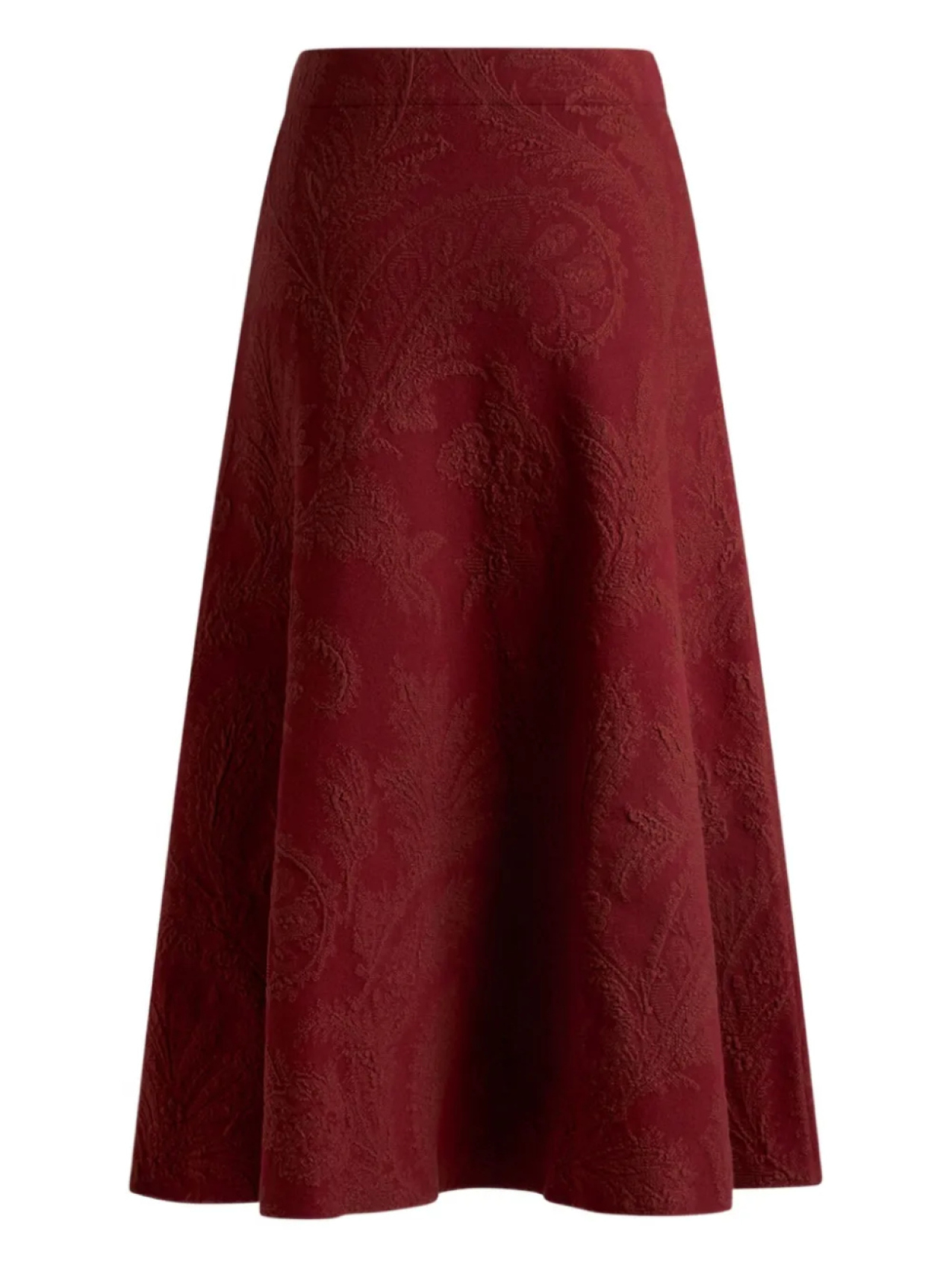 

ETRO жаккардовая юбка миди с узором пейсли, красный