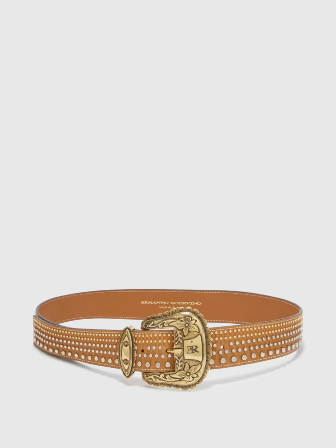 

Ermanno Scervino кожаный ремень с заклепками, коричневый