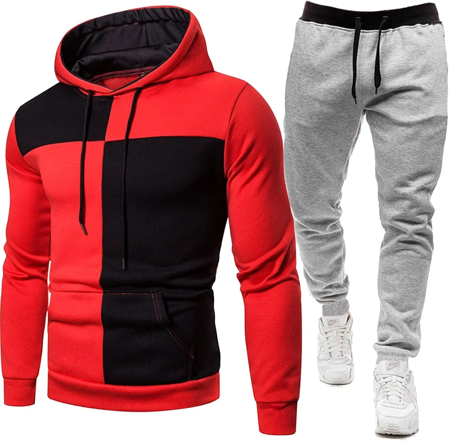 Спортивный костюм из флиса с капюшоном и штанами, Watermelon Red — фото 3