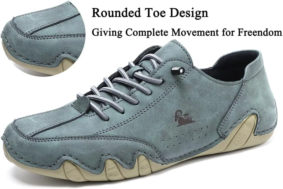 

Мужские мокасины без шнурков, дышащие кожаные туфли, модные, с шнуровкой, повседневные, легкие кроссовки с резиновой подошвой Asifn, серый