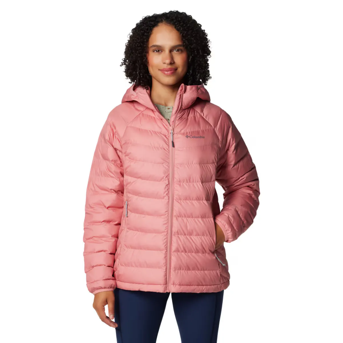 

Женский пуховик Columbia Powder Lite II с капюшоном, цвет Rosa