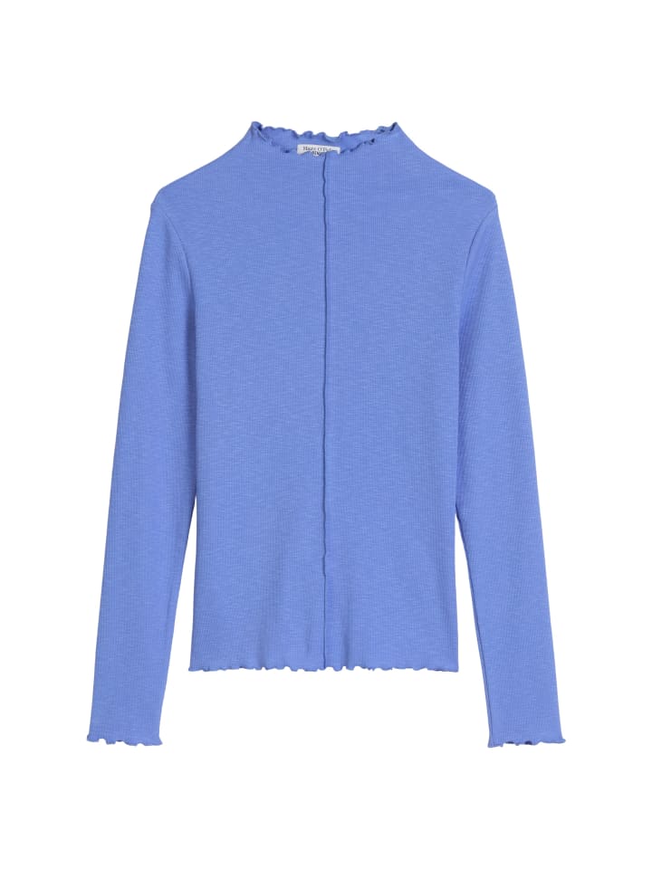 

Marc O'Polo DENIM Узкая ребристая футболка с длинными рукавами, цвет «Озерно-голубой»