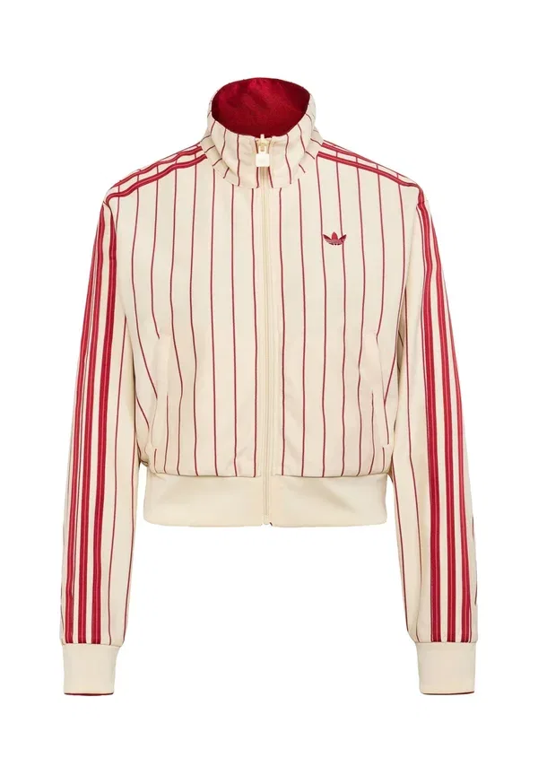 Куртка тренировочная Adidas Originals Reversible Firebird Track Top, цвет теплая ваниль/командный красный — фото 4