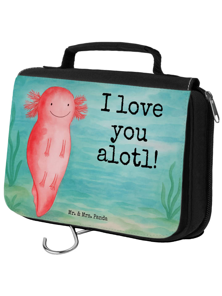 

Mr. & Mrs. Panda Косметичка с дизайном «Любовь к аксолотлю» и надписью белого цвета