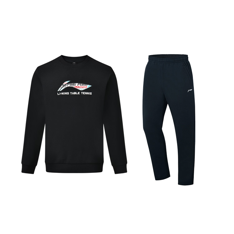 

Li-Ning Casual Sportswear Unisex, clothing set (черный long-sleeved shirt+темно-синий pants)