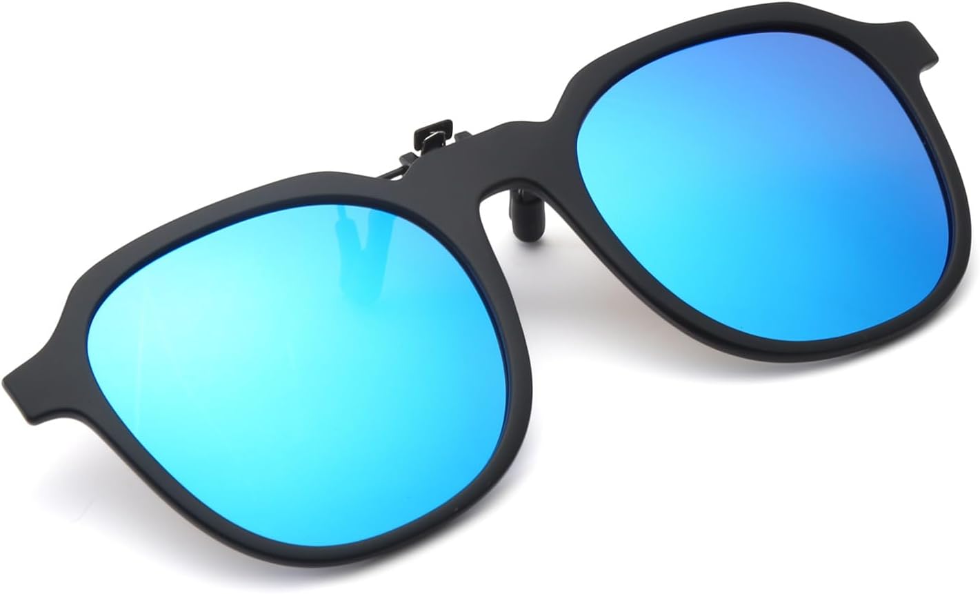 

Солнцезащитные очки Long Keeper Clip On с клипсой - поляризованные квадратные солнцезащитные очки с откидной застежкой, подходящие для женщин и мужчин, поверх очков с диоптриями, Blue