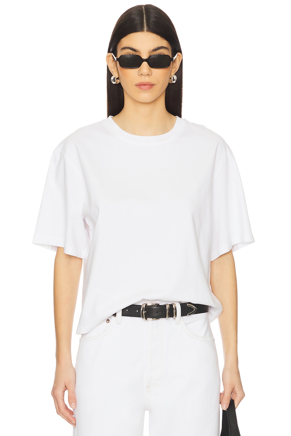 

Футболка джерси Sulma от Agolde, white