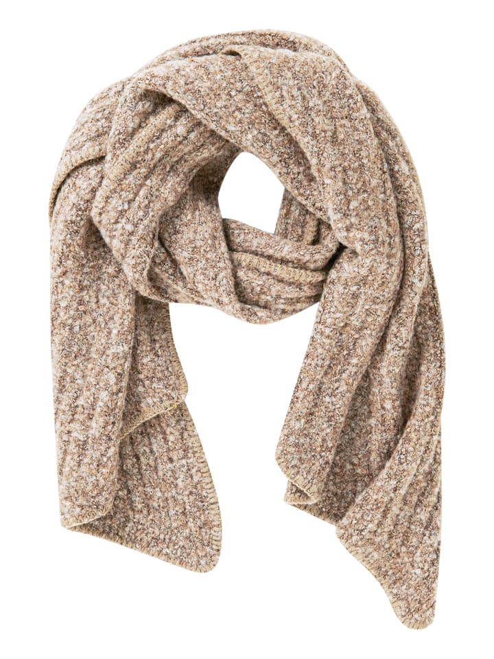 

Базовый фактурный шарф светло-верблюжьего меланжевого цвета CARTOON