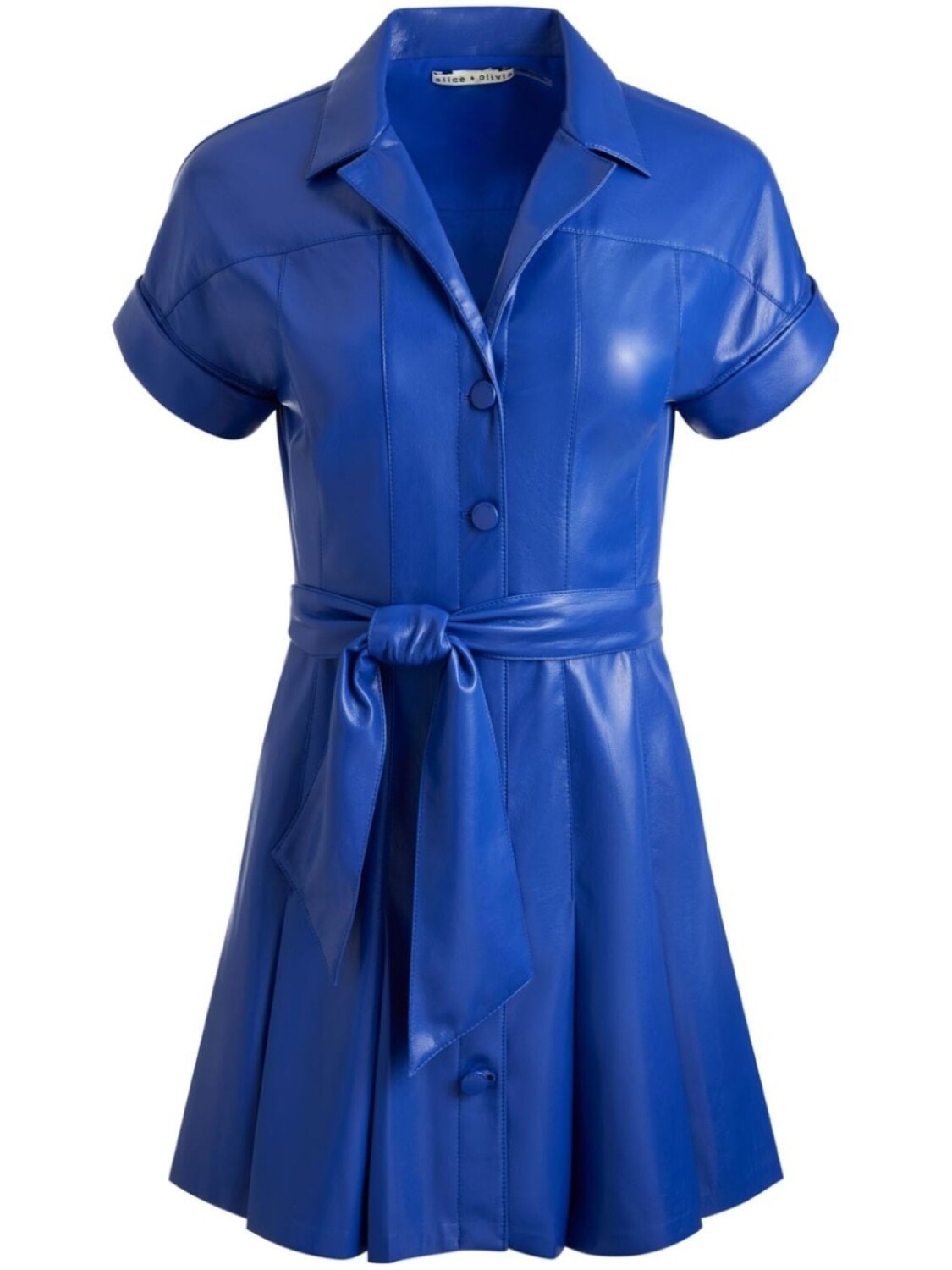 

Alice + olivia платье мини со складками, синий