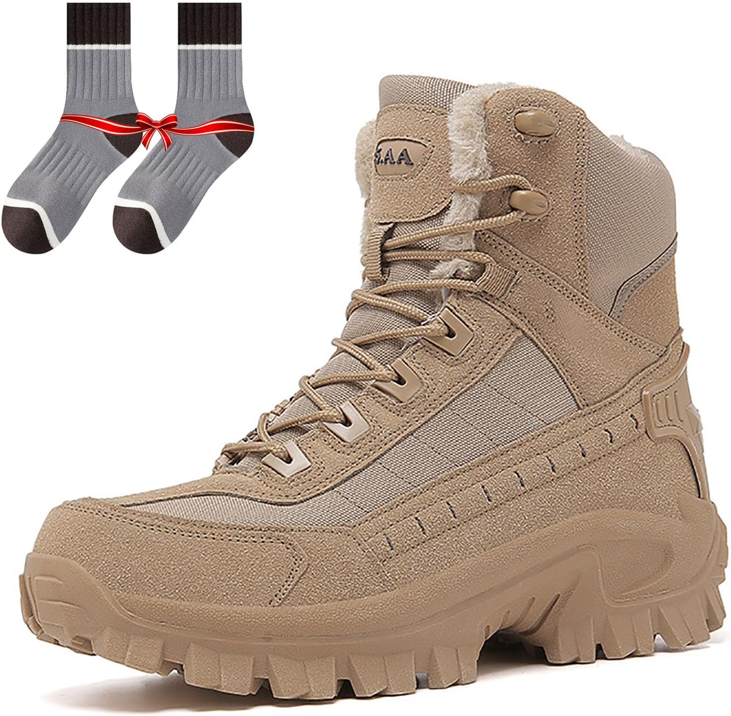 

Зимние ортопедические ботинки для мужчин с теплой подкладкой и защитой от растяжений Generic, коричневый