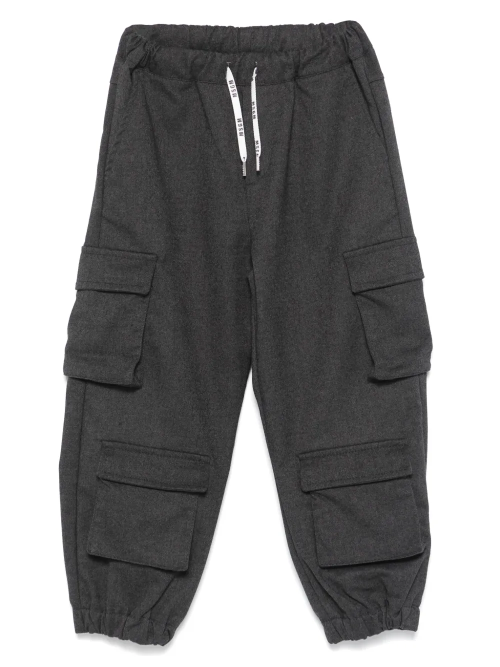 

Зауженные брюки карго MSGM Kids, серый
