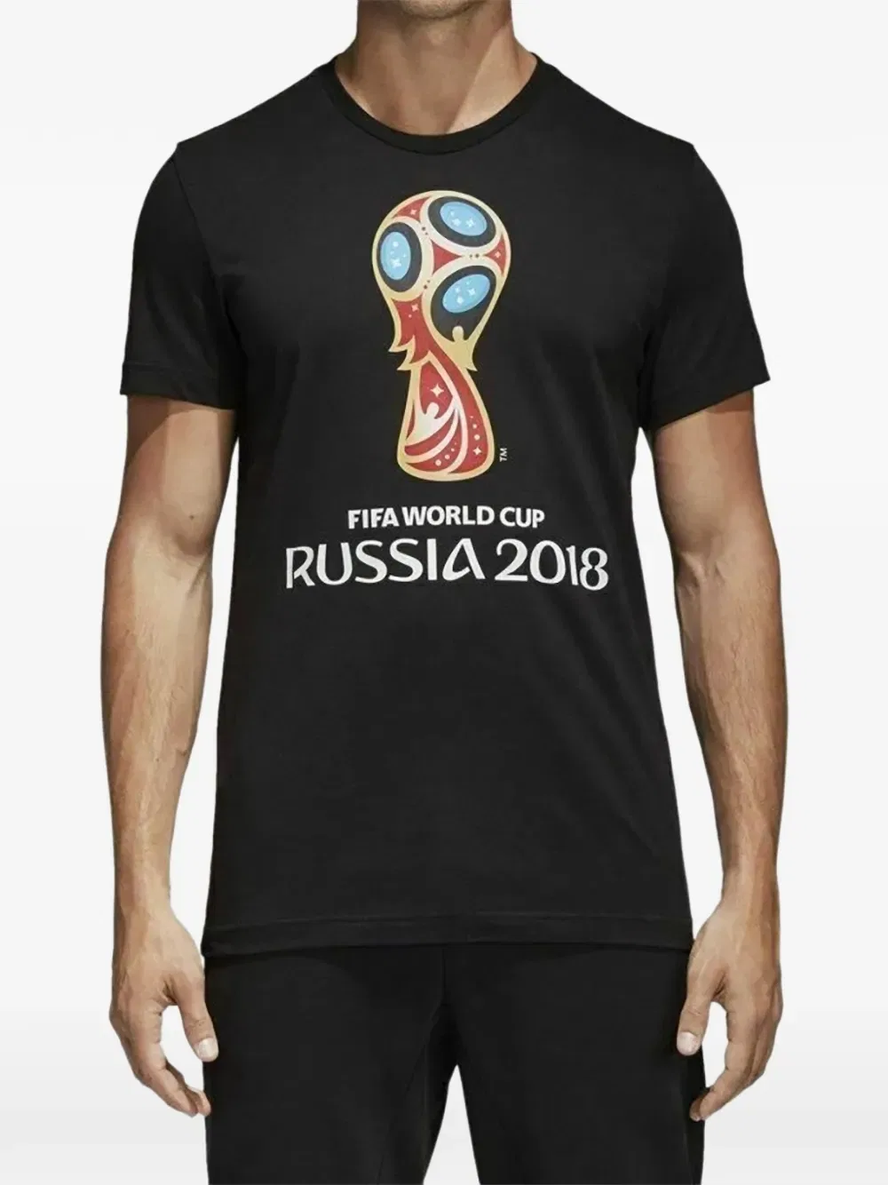 Футболка с эмблемой Чемпионата мира по футболу FIFA 2018 в России Adidas, черный