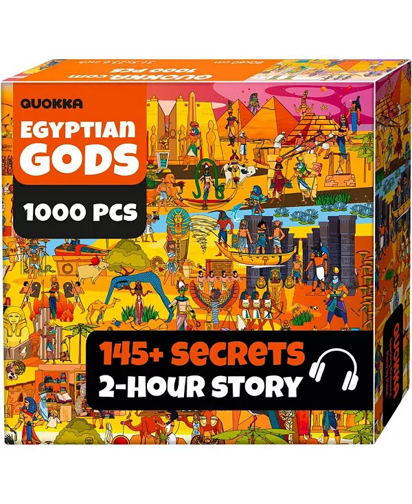 

Пазл для взрослых из 1000 деталей: древние мифы и легенды с секретными заданиями и аудиорассказом Quokka, egypt