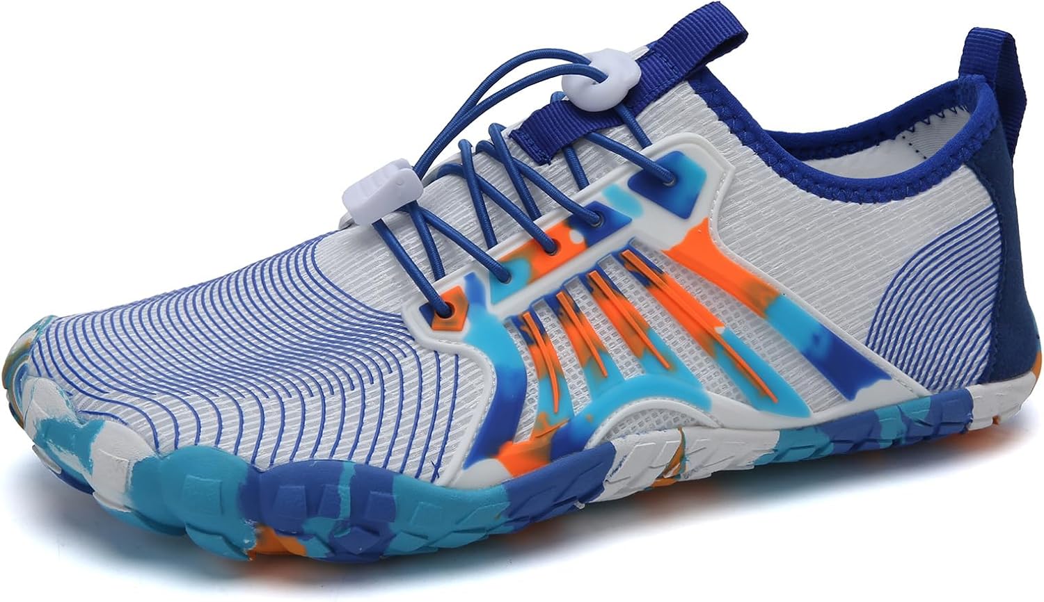 

Мужские водные тапочки, босоножки с быстрой сушкой, акваноски для активного отдыха, спорта, каякинга, лодочных прогулок, походов, серфинга и прогулок Watelves, белый/синий