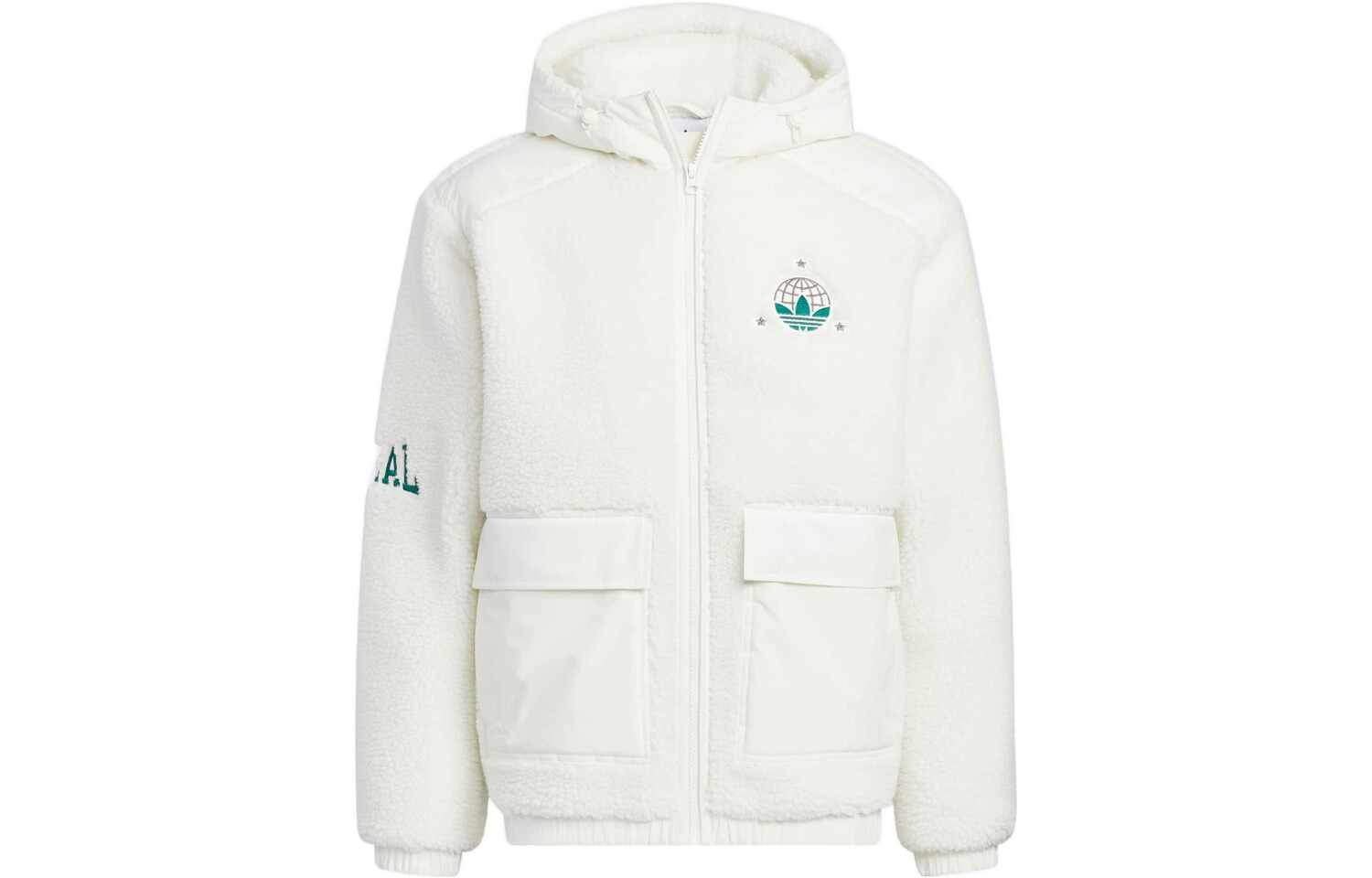 

Бархатная куртка унисекс белая Adidas Originals, белый