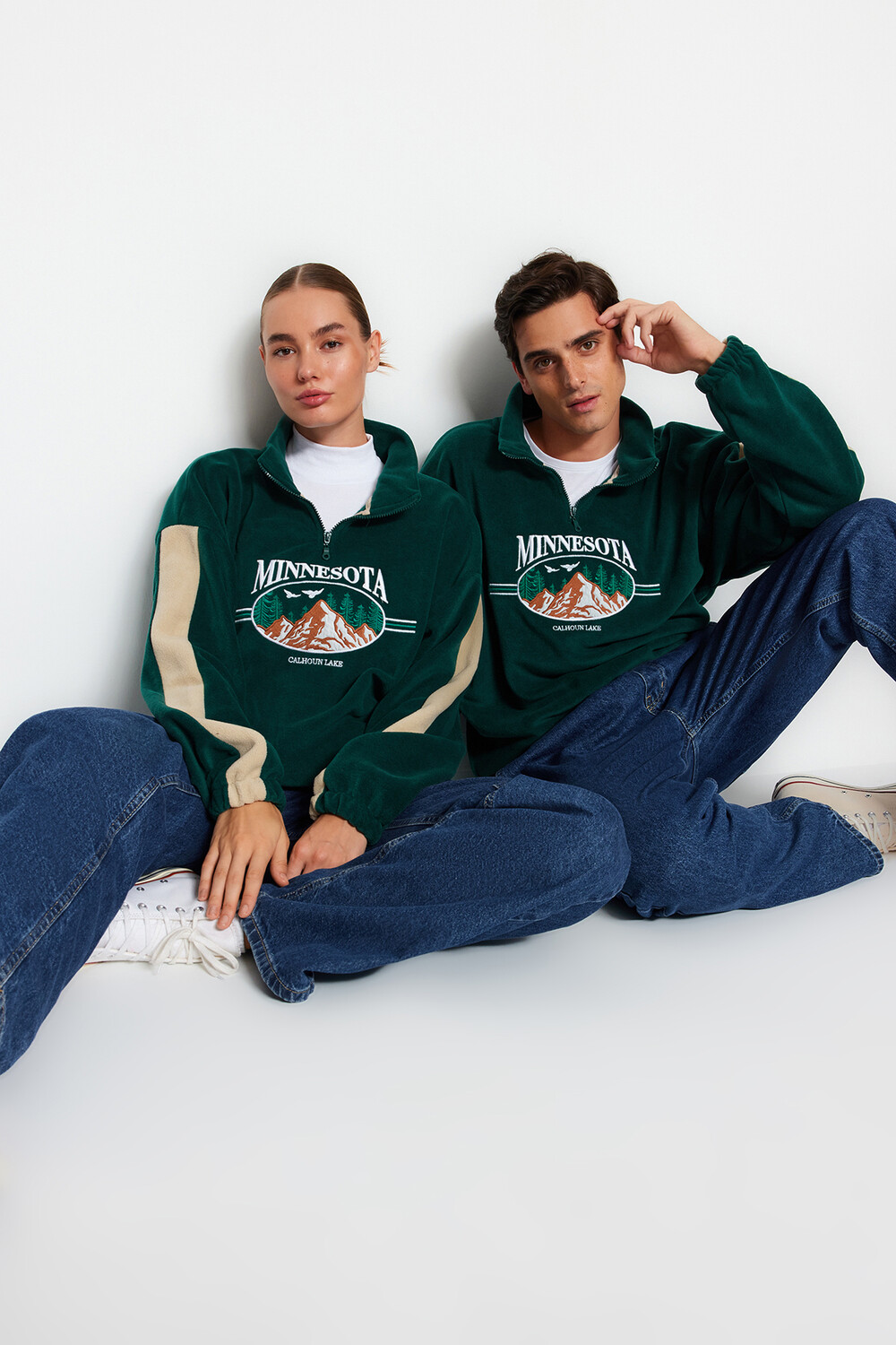 

Толстовка - Зеленый - Oversize Trendyol, зеленый