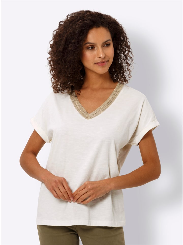 

Рубашка с короткими рукавами цвета шампанского Heine