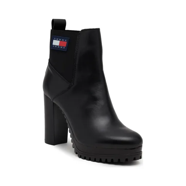 Новые ботильоны ess на высоком каблуке Tommy Hilfiger, черный