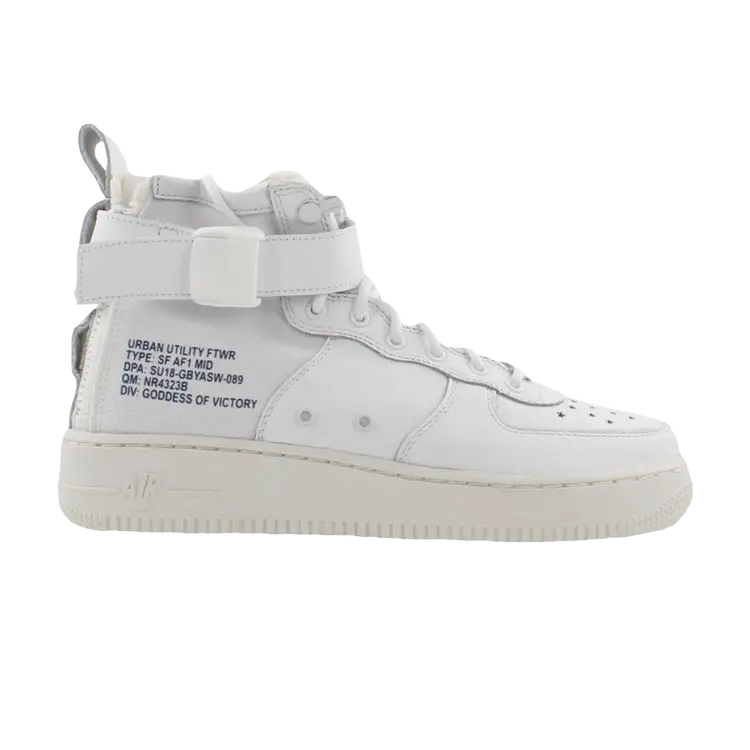 

Кроссовки Nike SF Air Force 1 Mid QS GS 'Triple White', белый