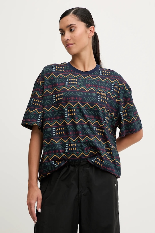 

Хлопковая футболка Columbia, темно-синий