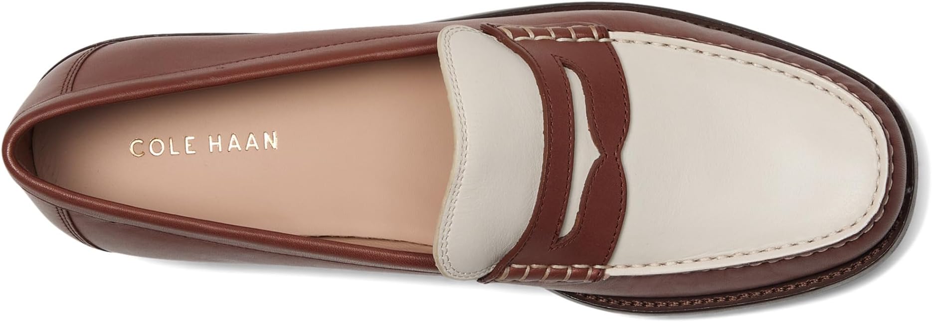 Лоферы Cole Haan Lana Lux Penny Loafers Remastered, Dark Cuoio Box Leather/Ivory LeatherSee Less — фото 2