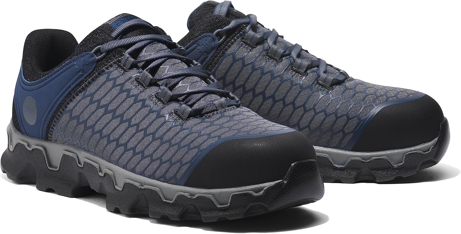 Timberland PRO мужские промышленные и строительные ботинки Powertrain Sport Alloy-Toe EH, Grey/Navy-2024 — фото 2