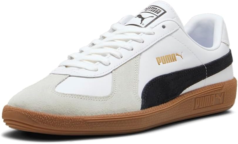 Мужские кроссовки PUMA Army Trainer на шнуровке повседневные - белые — фото 2