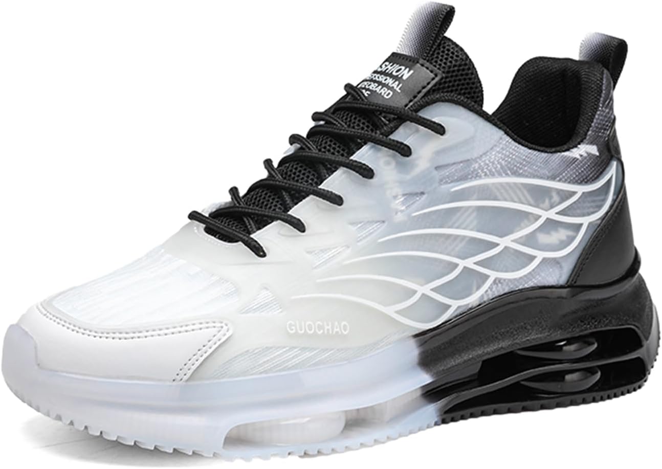 

Мужские модные кроссовки для тенниса, спортивные прогулочные туфли, с контрастным цветом, для тренировок и повседневной носки Spwagym, белый/черный