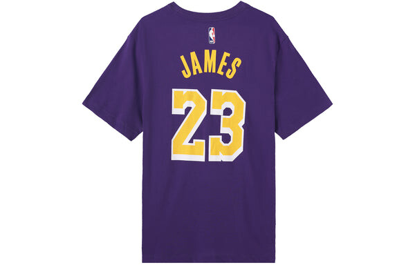 Футболка Nike Dri-FIT NBA limited Los Angeles Lakers LeBron James No. 23 Quick Dry Short Sleeve Purple, фиолетовый — фото 2