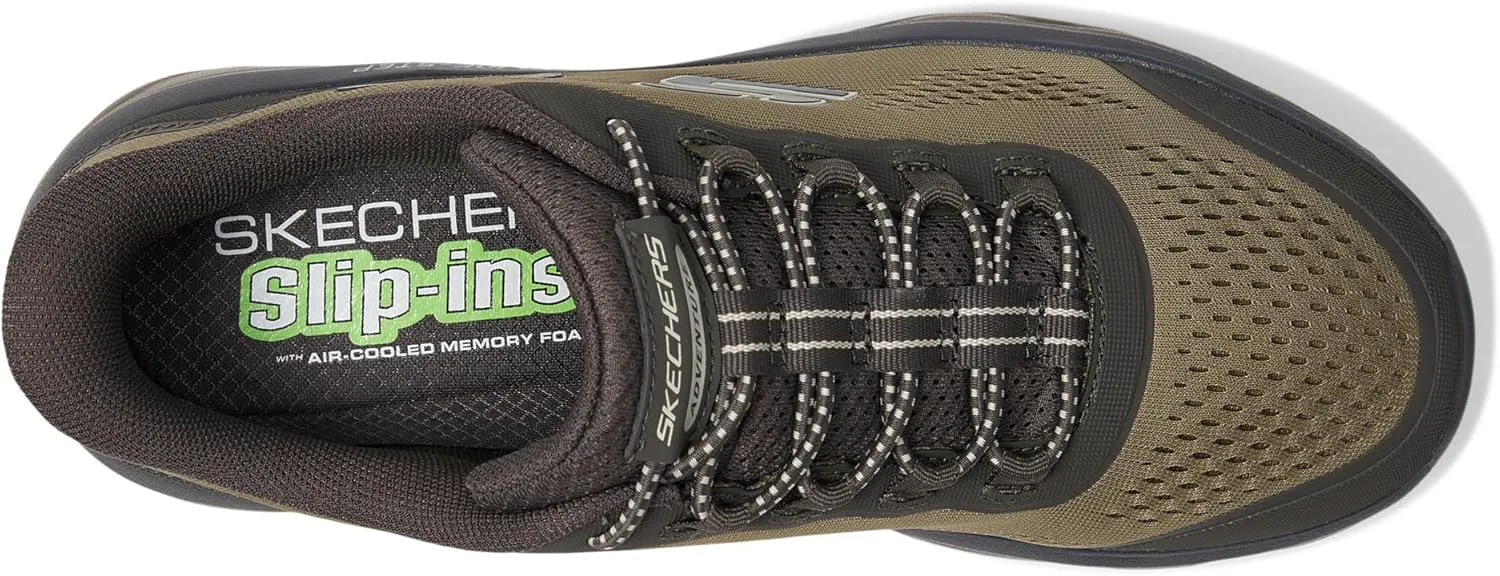 Мужские кроссовки Skechers Glide-Step Pro без шнурков, оливковый — фото 3