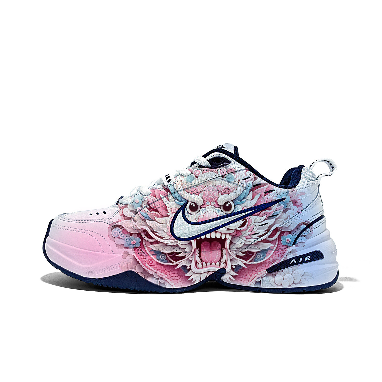 

Кроссовки Nike Air Monarch 4 Chunky Sneakers Unisex Low-top Pink/blue, розовый