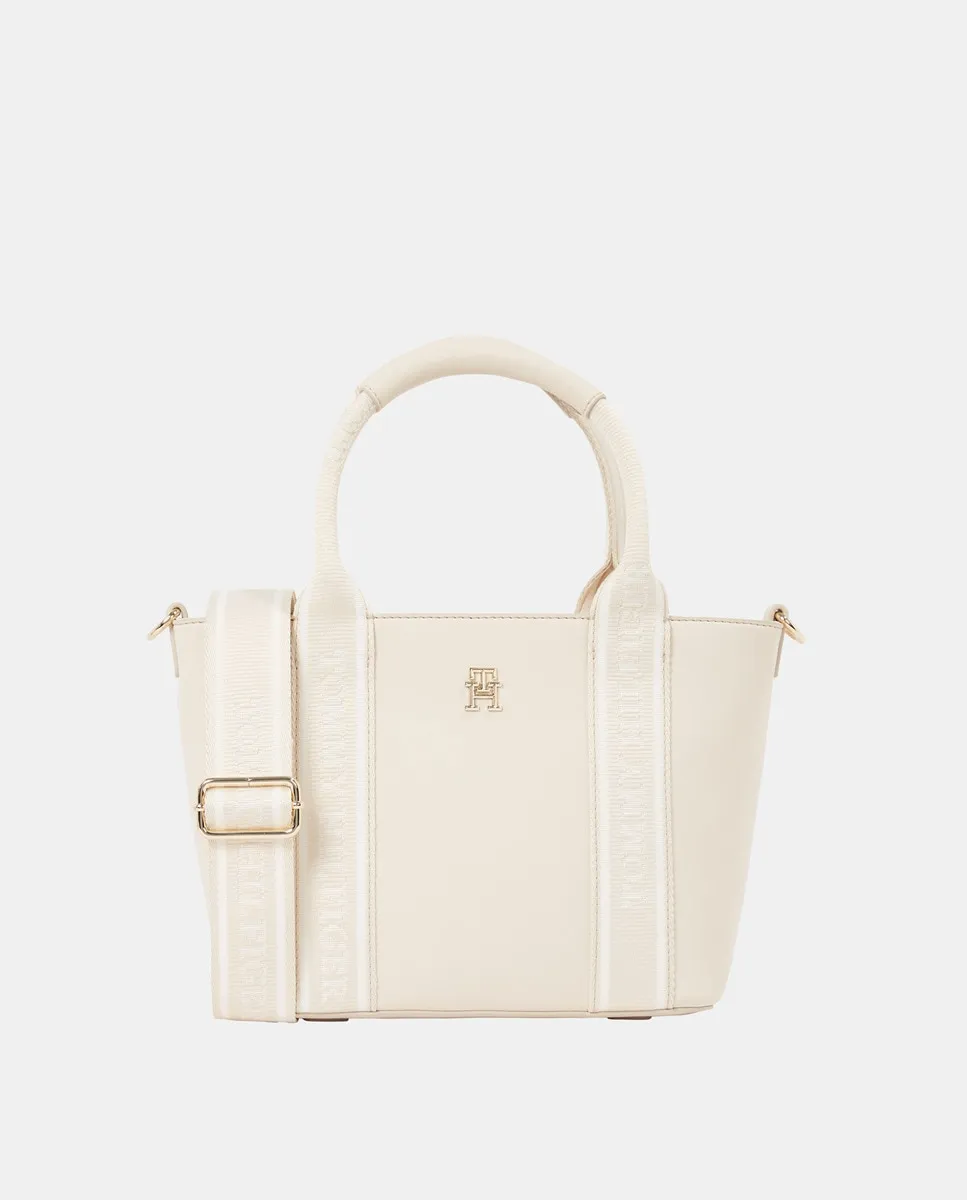 

Мини-сумка с металлическим логотипом Tommy Hilfiger, белый