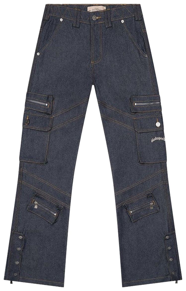 

Джинсы Godspeed Rockstar Flare Cargo Denim, синий