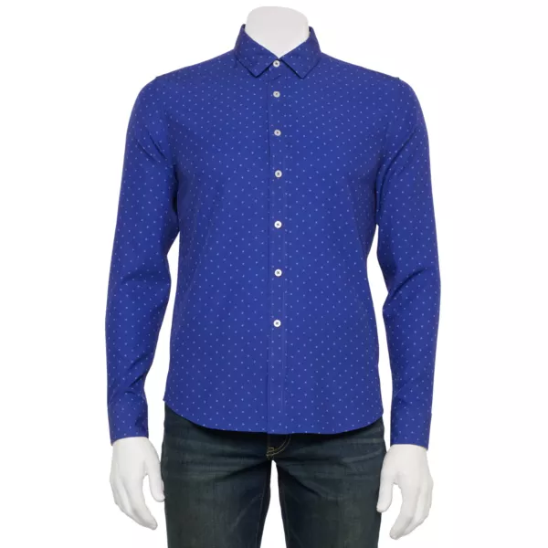 

Мужская рубашка с длинным рукавом на пуговицах Thomas Sterling, цвет royal blue print