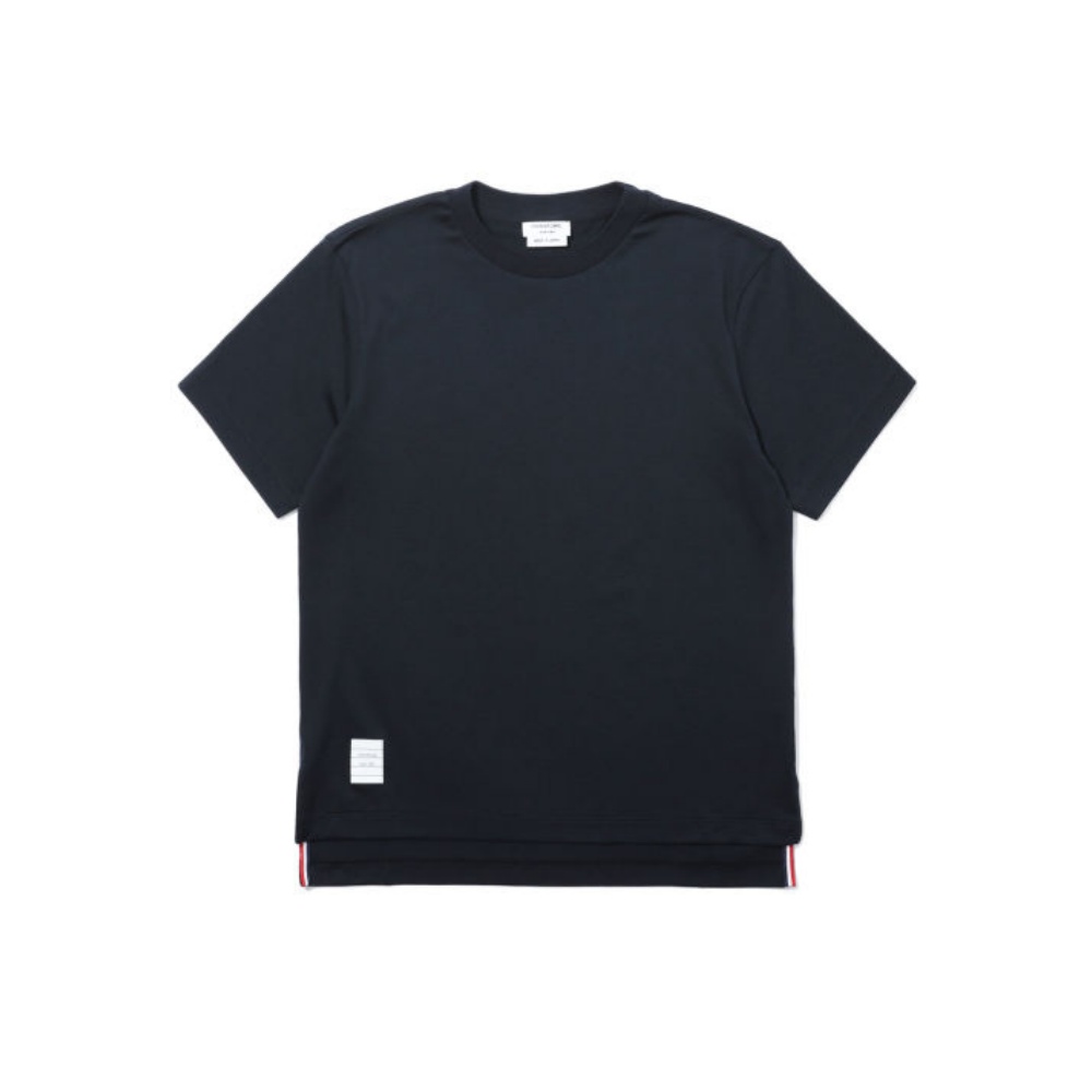 

THOM BROWNE Футболка Women's Black с круглым вырезом, умеренно прямого кроя, Черный, THOM BROWNE Футболка Women's Black с круглым вырезом, умеренно прямого кроя