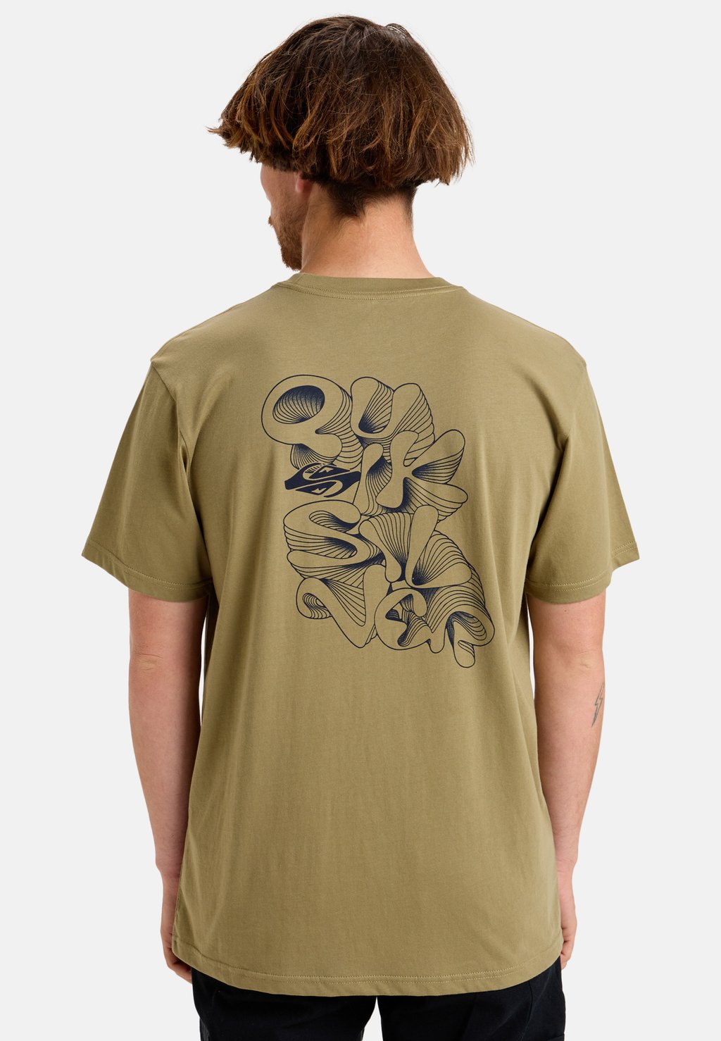 

Футболка с принтом RIPPLE FONT - SHORT-SLEEVE SCREEN Quiksilver, бежевый