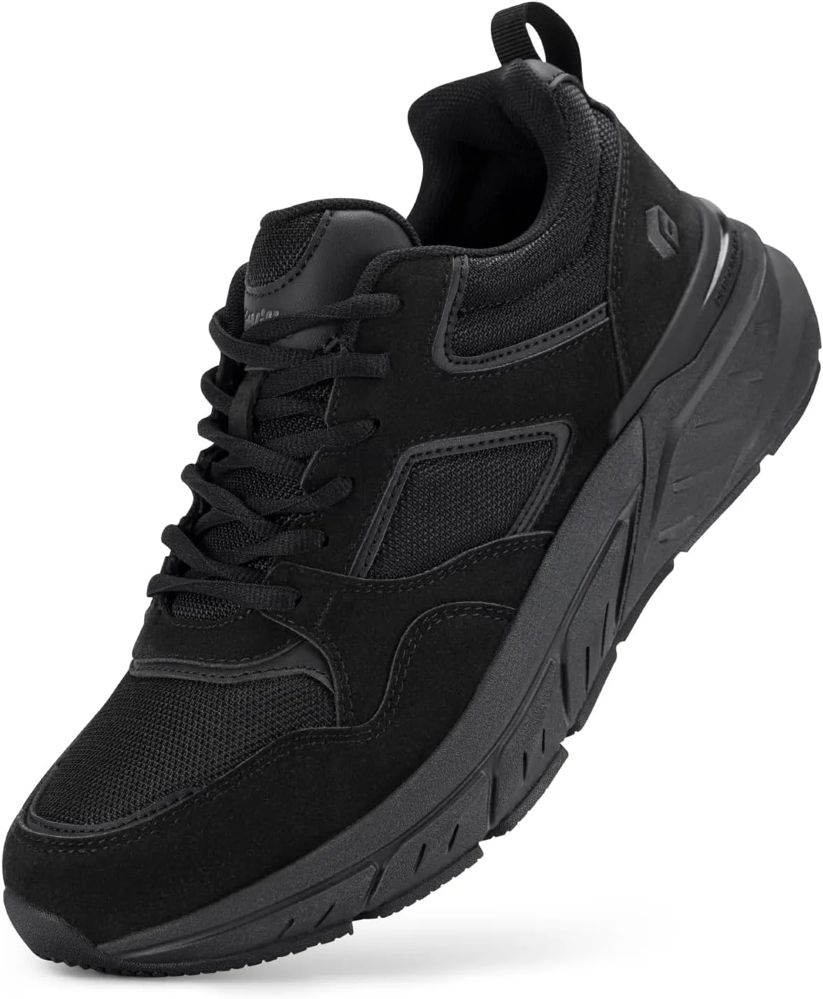 

FitVille Мужские кроссовки для ходьбы Extra Wide с широкой посадкой, поддержкой свода стопы для плоскостопия и облегчением боли в пятке - Rebound NEO V2, черный